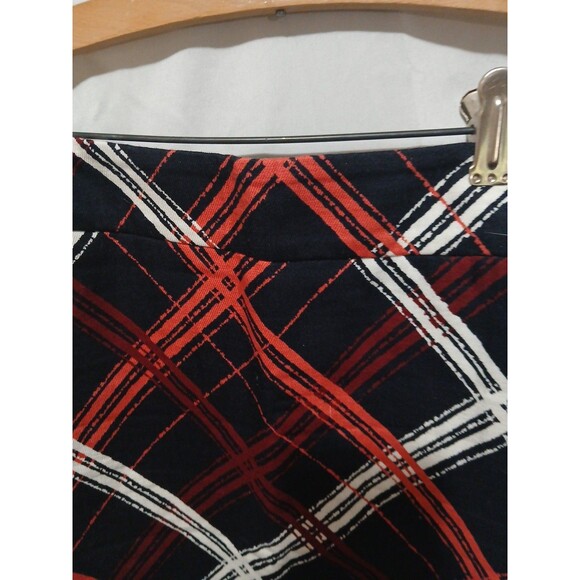 Ann Taylor Loft Multi Plaid Zip-Back A-Line Skirt Size 0p - Picture 4 of 8